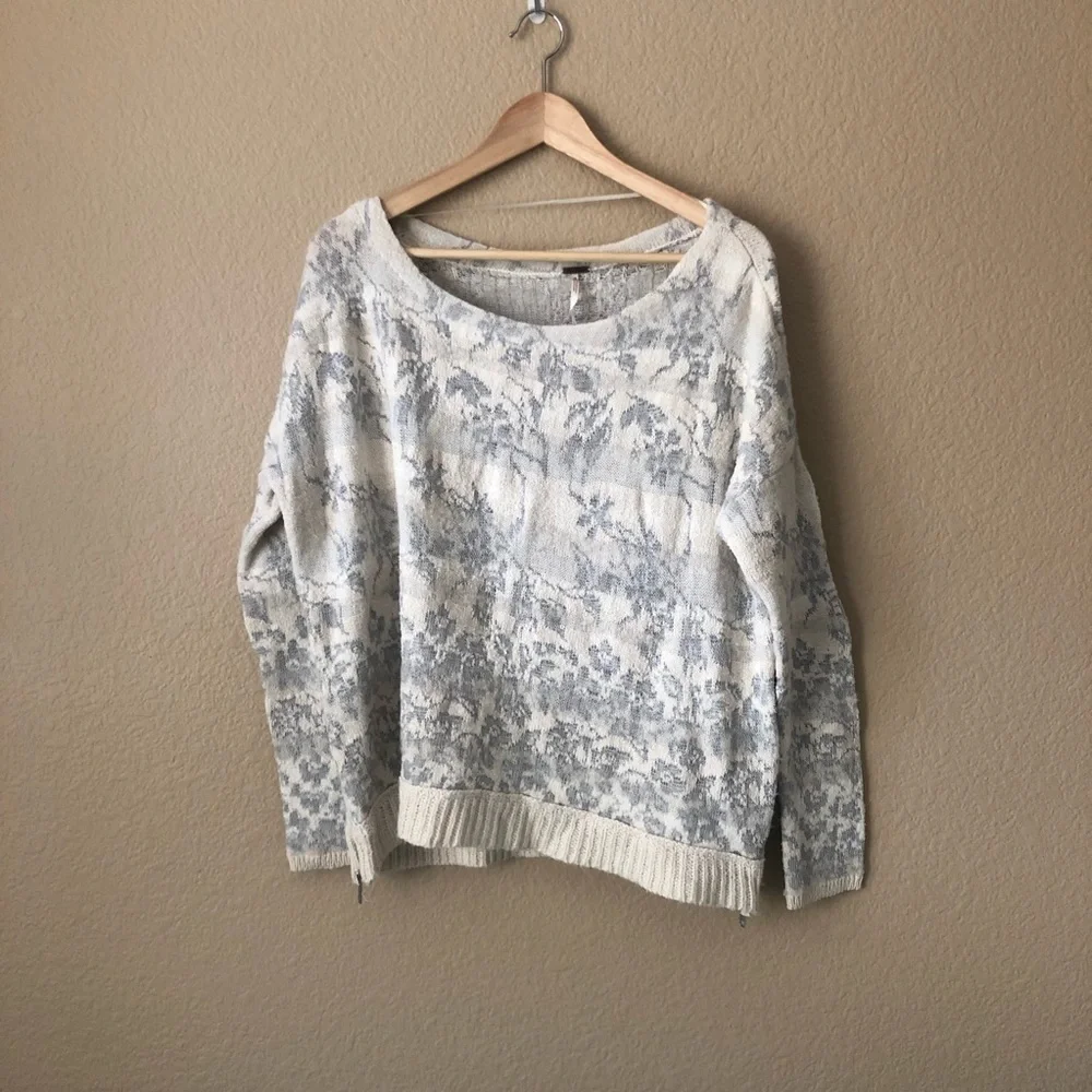 Free people floral fields side zipper swear